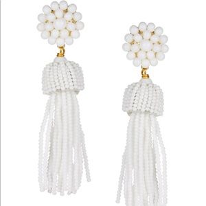 Lisi Lerch White Tassel earrings